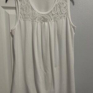 Elegant White Lace Women's tank Top size M